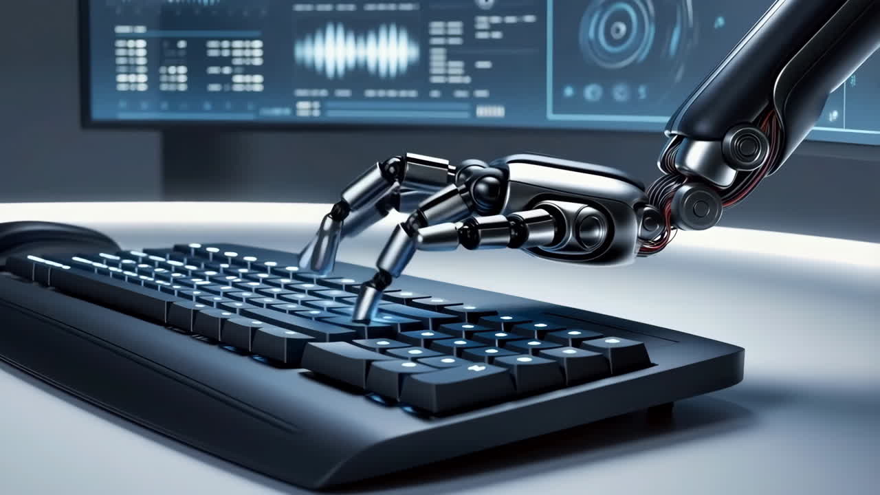 Robotic Arm Typing on a Keyboard with Digital Interface