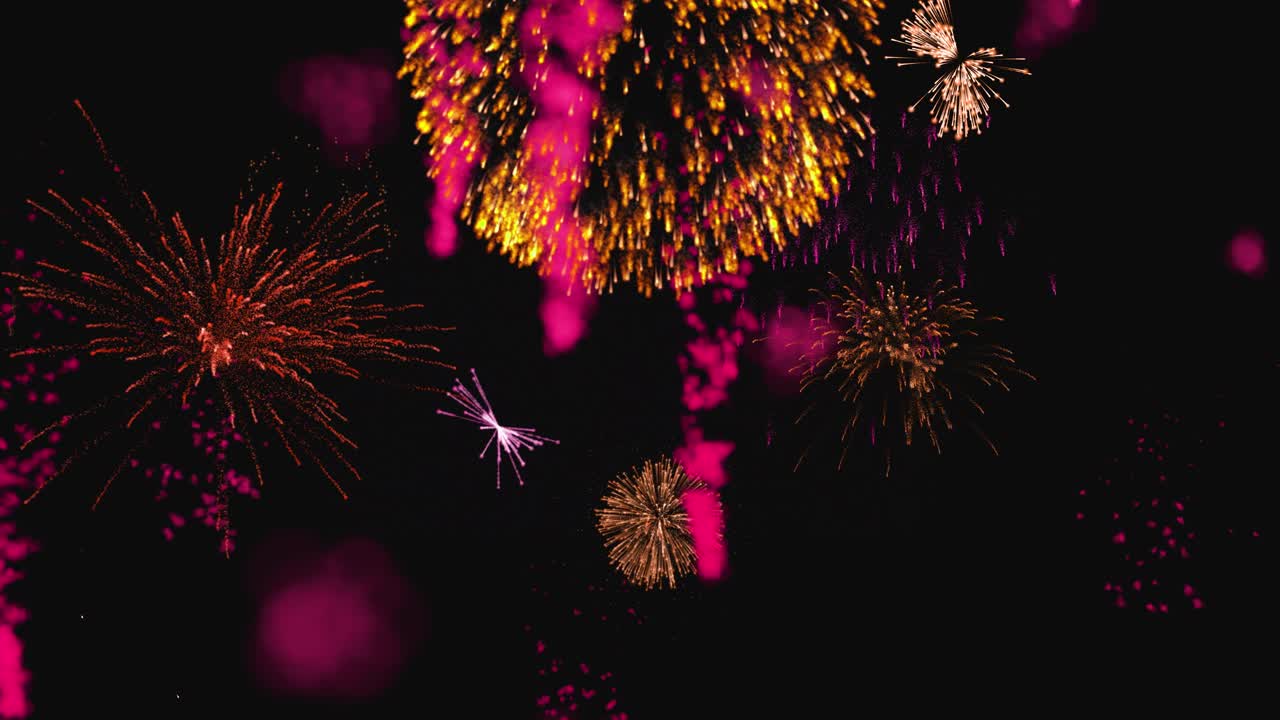 7월 4일 하늘의 불꽃놀이 애니메이션 vj 루프