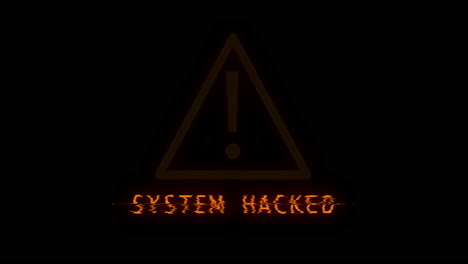 system hacked warning sign