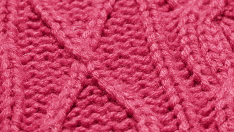 close-up of a vibrant red knitted fabric