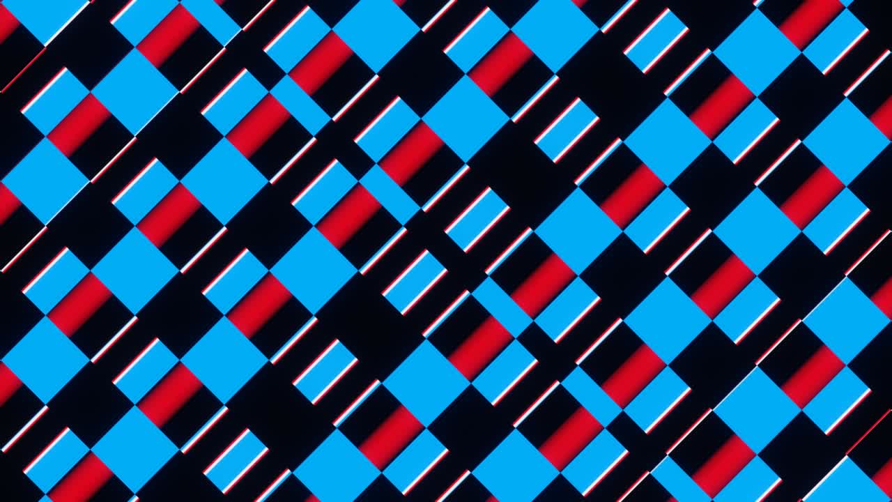 abstracción azul roja de los rectángulos vj bucle