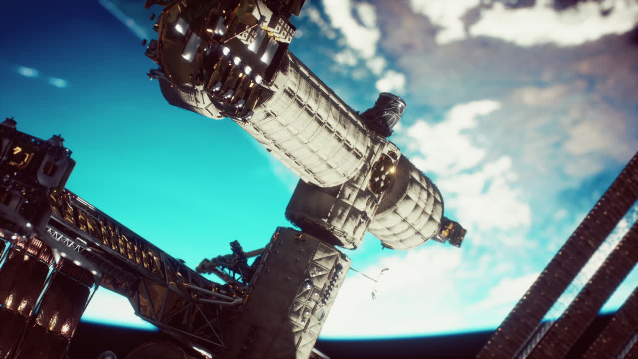 elementos de la estación espacial internacional sobre el planeta suministrados por la nasa