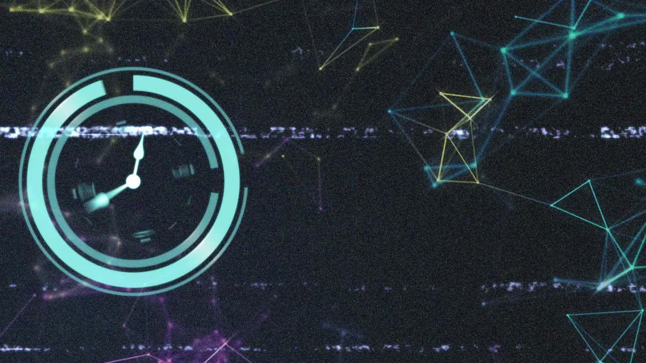 Animation of clock over network of connectios