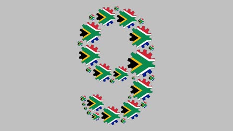 el número nueve sudafricano