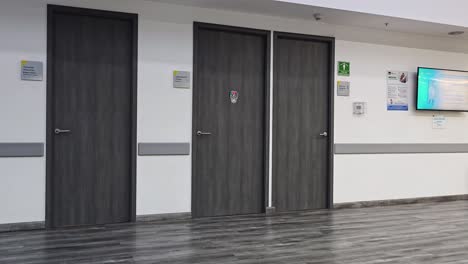 medical office doors in a private clinic in mexico city