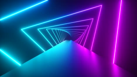 neon triangle tunnel