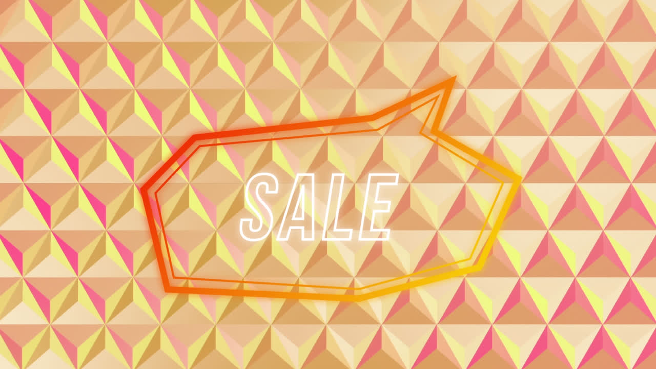 레트로 스피치 버블에서 판매 텍스트의 애니메이션