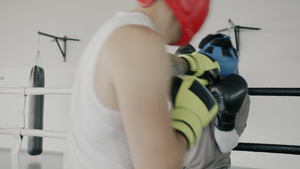 sesión de entrenamiento de boxeo