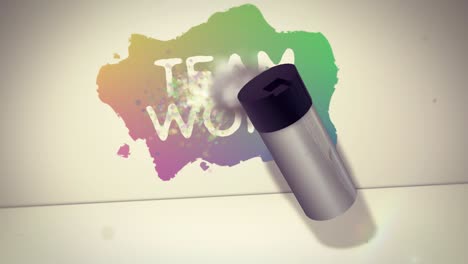 spray the word: teamwork - graffiti on wall