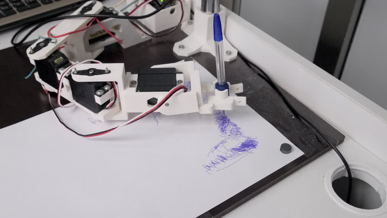 dibujo del brazo del robot