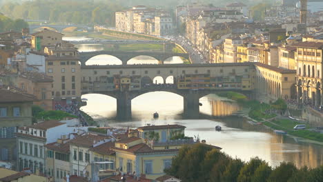 florence skyline - ponte vecchio bridge, italy