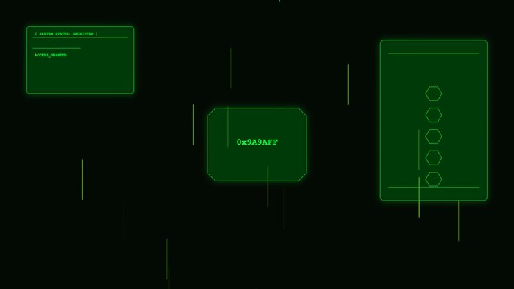 Digitale Interface die Systeemstatus en Hexadecimale Code Weergeeft