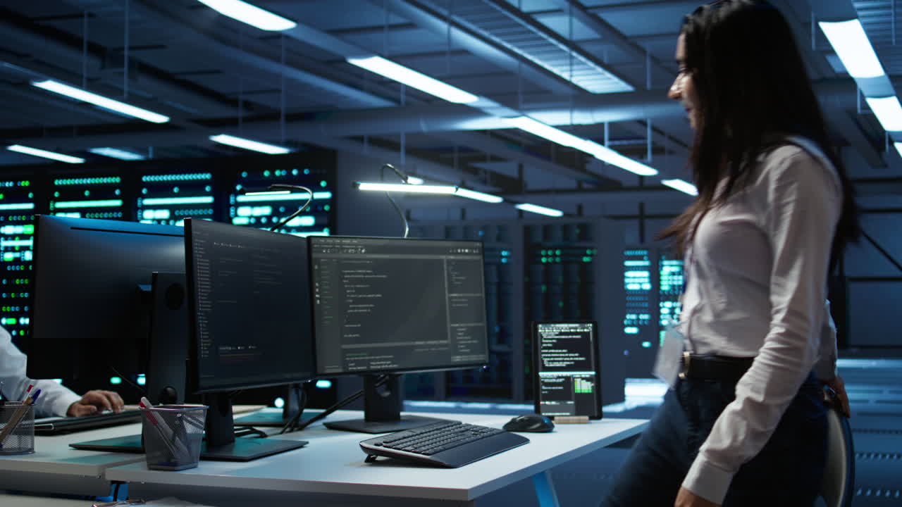 Data center network engineer managing infrastructure