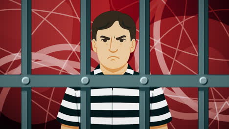 man behind bars