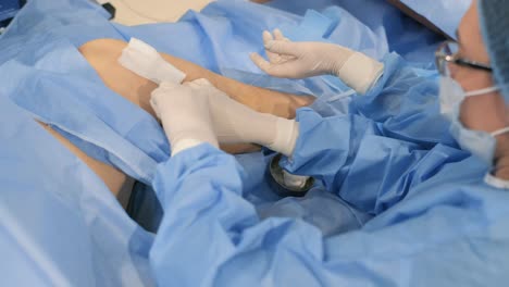 medical procedure on leg