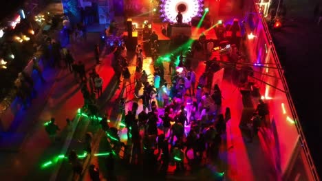 new year party shoot - aerial footage