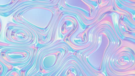 textura de tela ondulada 3d animada. fondo holográfico líquido. superficie ondulada lisa de tela de seda con ondulaciones y pliegues de tela. renderización 3d 4k, animación 3d de bucle sin costuras