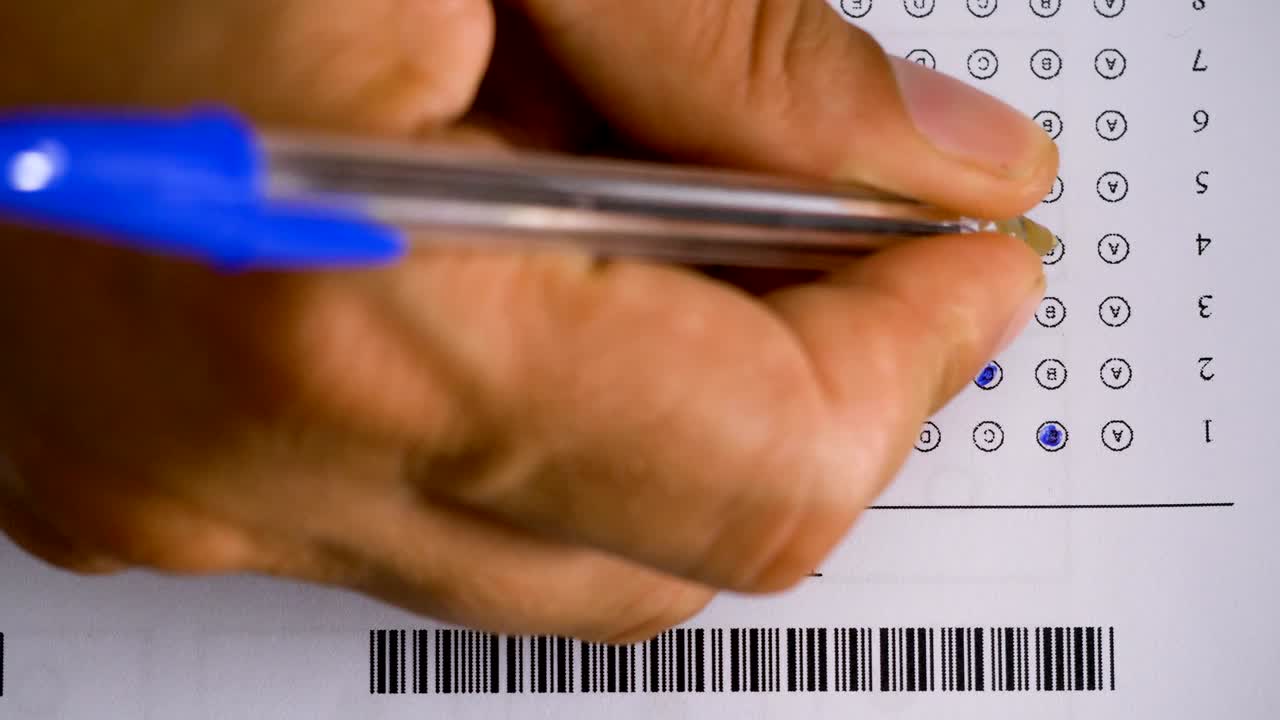 respuesta a una prueba de opción múltiple: examen, prueba, puntuación