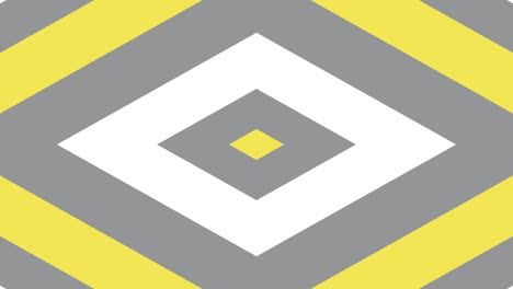 yellow, gray and white zoom rhombuses background. simple motion graphic loop animation