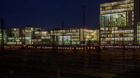 Timelapse-De-La-Noche-De-Hackerbrücke-De-Munich