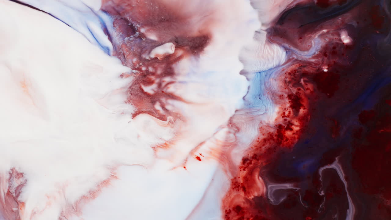 Abstract Colorful Flowing Ink In Water