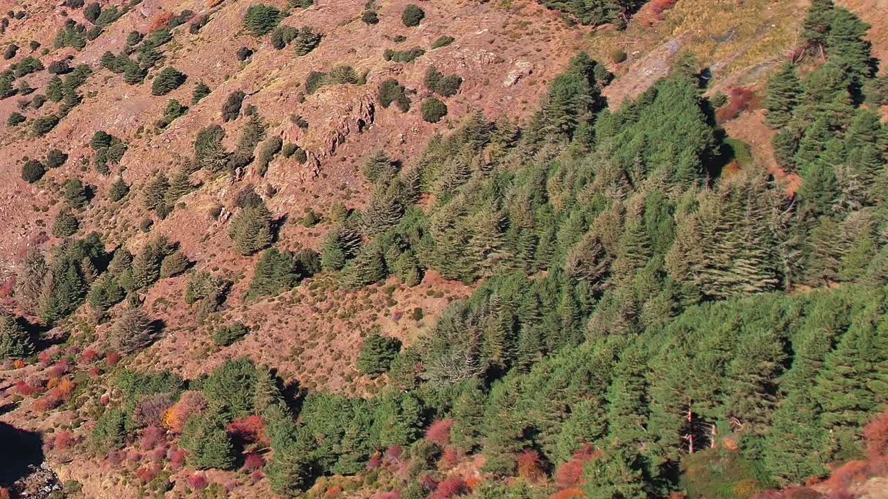 Udsigt fra et bjerg med udsigt over Granada i Spanien i efteråret