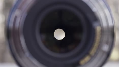 close-up of a camera lens