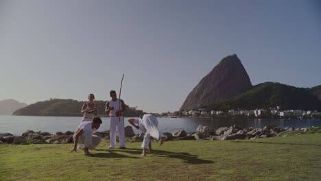 Capoeira Group Practicing Outdoors in Rio de Janeiro