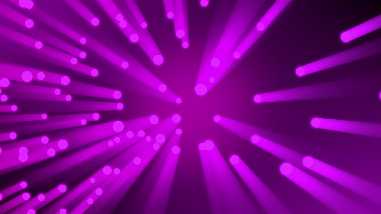 conjunto de círculos rosas brillantes con senderos que giran en un bucle continuo