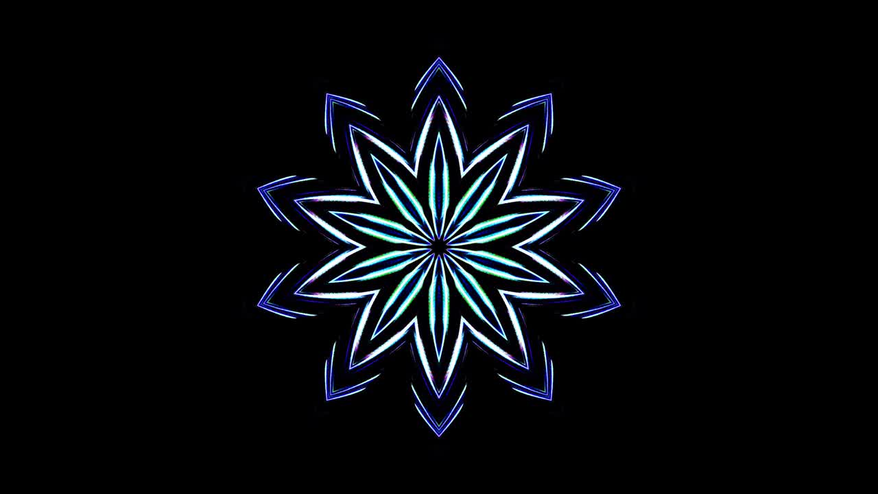 luz abstracta brillante que gobierna el color completo, caleidoscopio, fondo negro