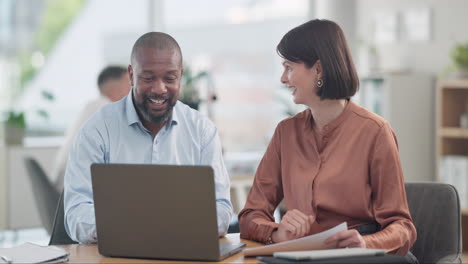 Business-people,-clients-and-laptop-in-meeting