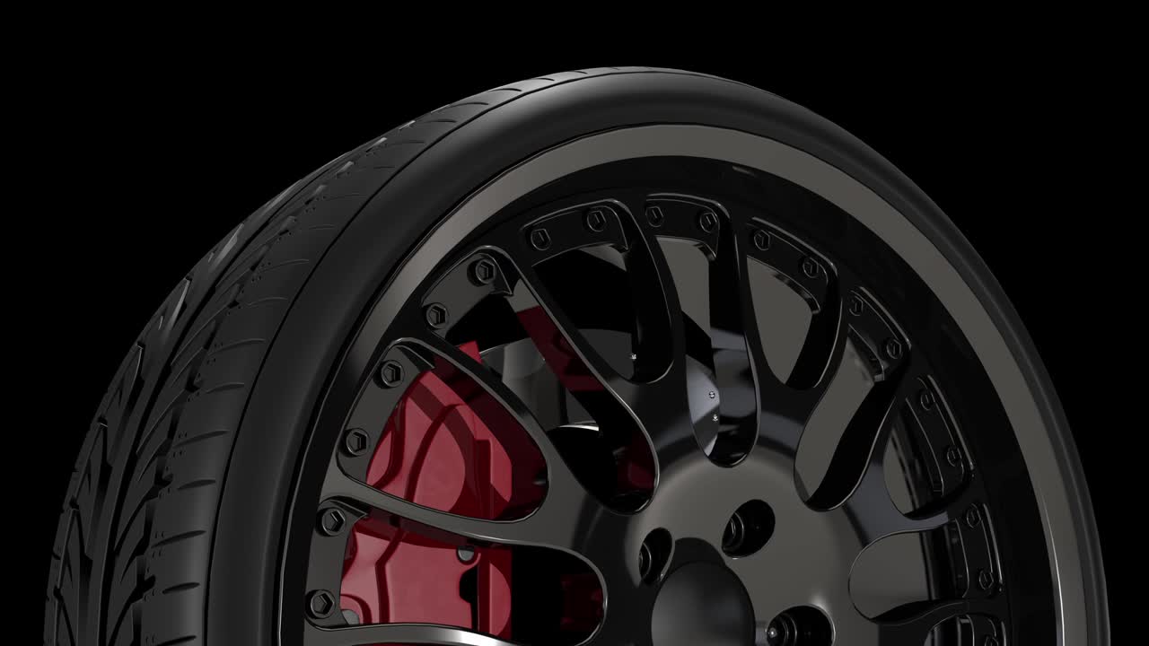 스포츠 자동차 바는 루마 채널과 함께 천천히 회전합니다.