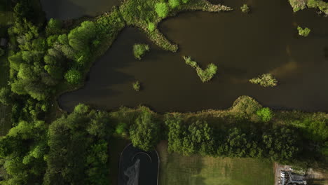 Wetlands-Near-Shelton-Road-Wastewater-Treatment-Plant-In-Collierville,-Tennessee