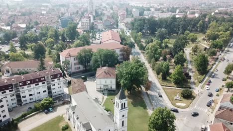 Vista-Aérea-Del-Distrito-De-Brcko,-Bosnia-Y-Herzegovina