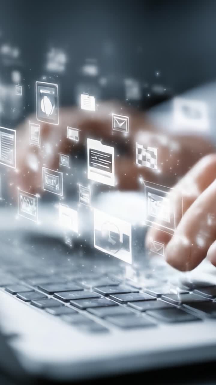 Digital Interaction: Engaging with Virtual Interfaces on a Laptop Computer, Capturing the Essence of Modern Technology and Communication in a Dynamic Workspace