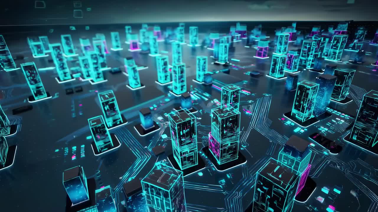 el paisaje urbano cyberpunk futurista