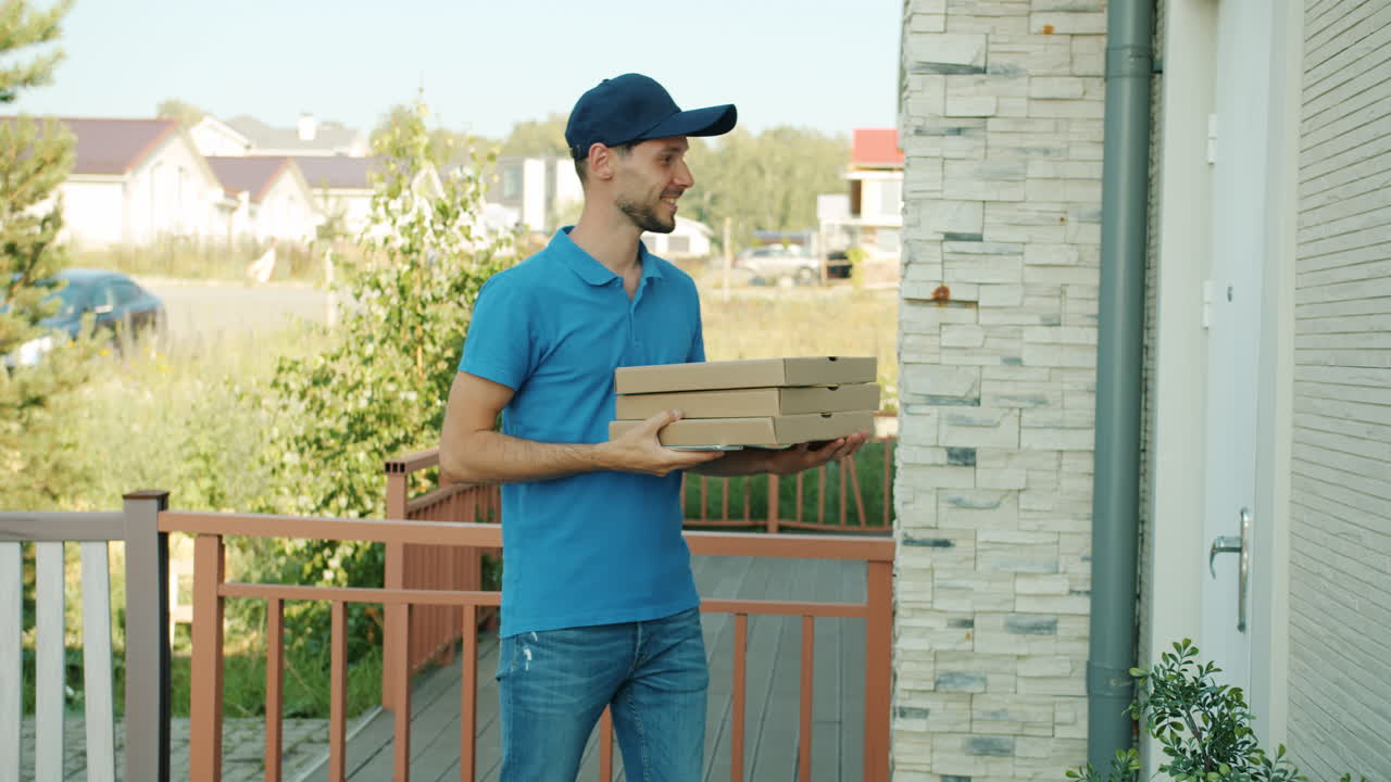Pizza Delivery at a House