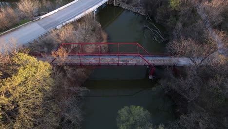 aerial video of old alton bridge in lantana texas