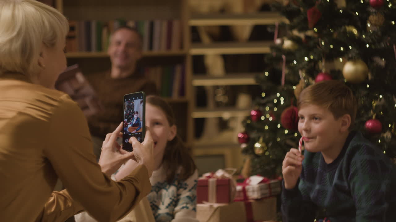 Family portrait on Christmas