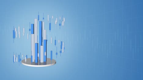 financial business background, loop animation 4k with stock market chart