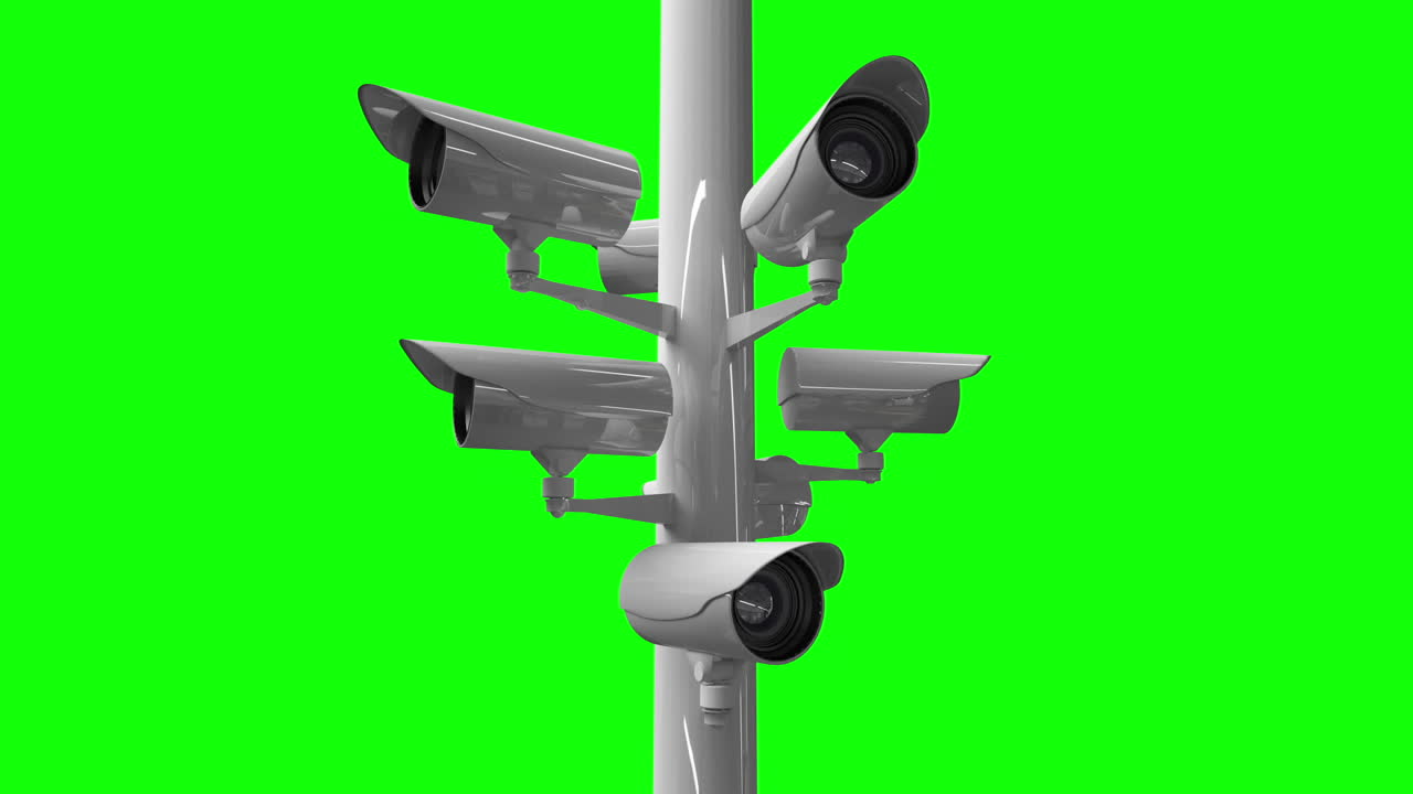 Telecamere a circuito chiuso contro schermo verde