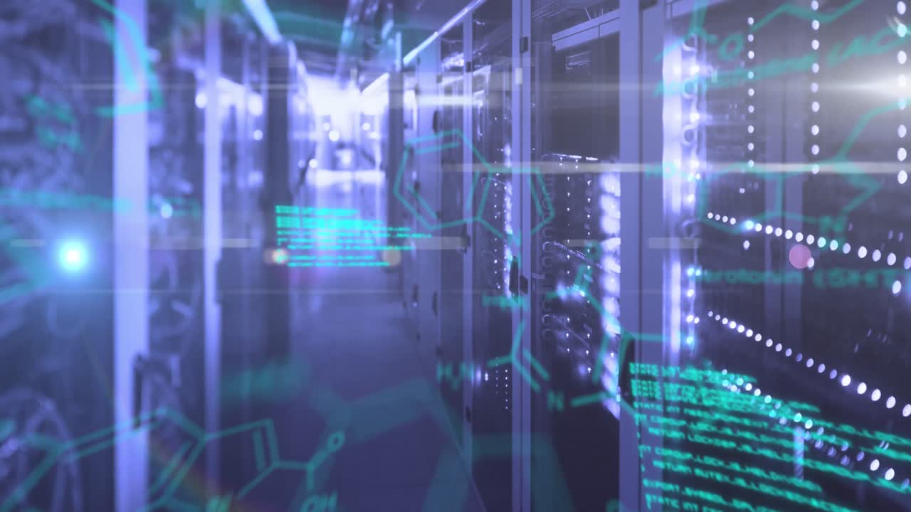 Animation of data processing over servers