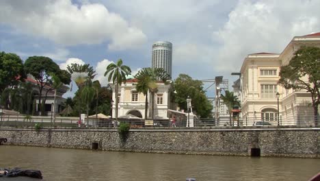 singapore, statue of sir stamford raffles, landing site singapore river