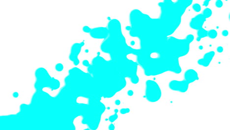 abstract blue liquid and splashes spots