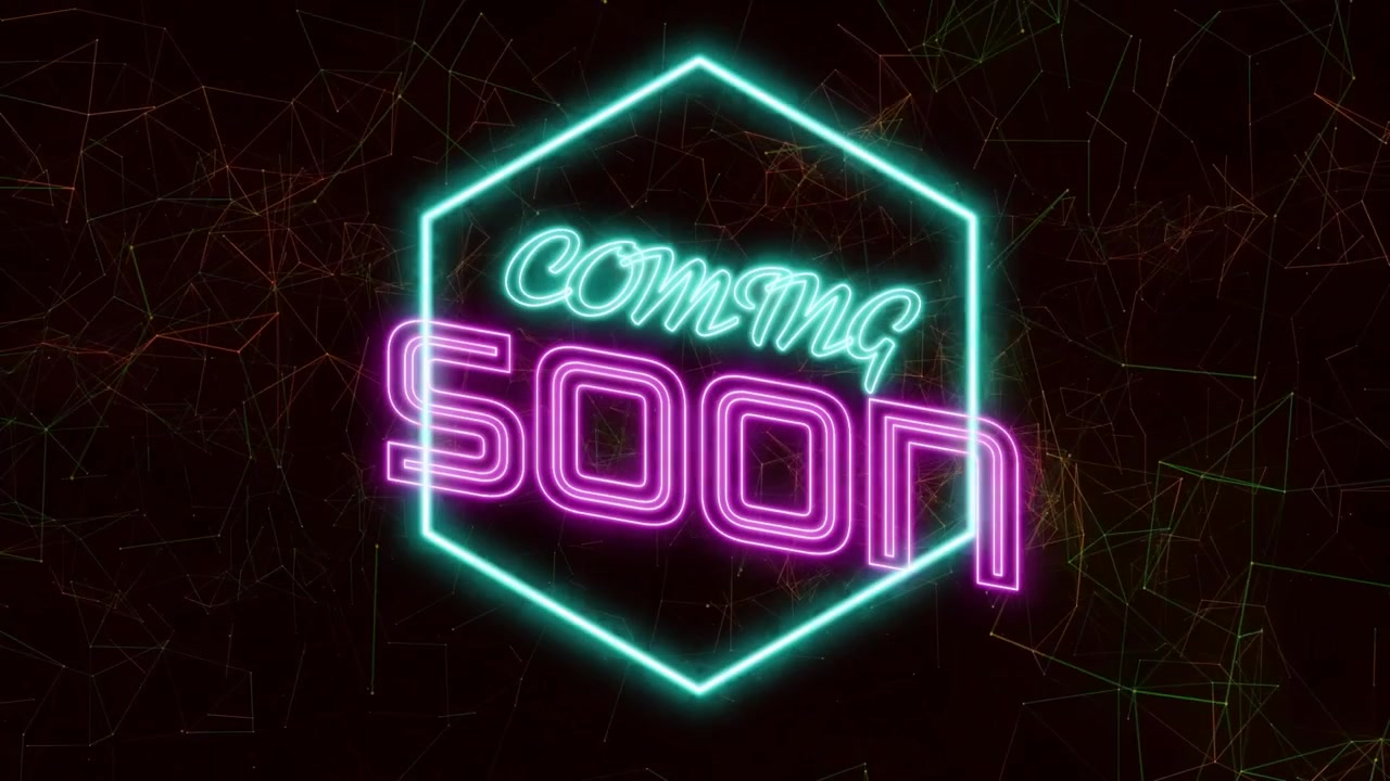 All'avvio, un'insegna al neon con scritto "PROSSIMAMENTE" pulsa e sfarfalla su linee luminose che segnalano il lancio.