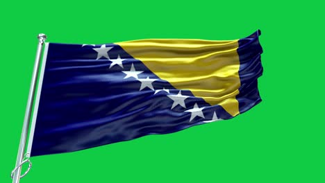 4k highly detailed flag of bosnia and herzegovina - bosnia and herzegovina flag high detail - national flag bosnia and herzegovina wave pattern loopable elements