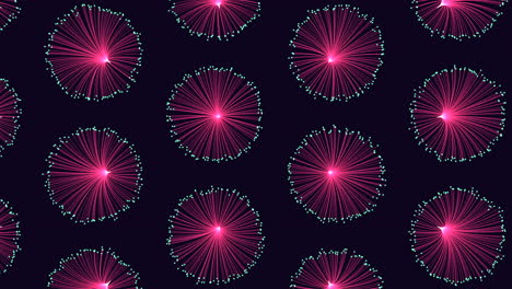 Dynamic-pink-and-blue-dot-pattern-on-black-background