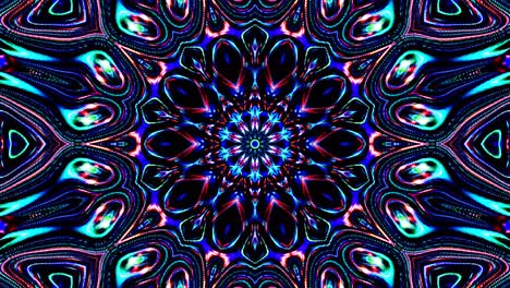 hermoso caleidoscopio abstracto que brilla, una luz radiante que regula los movimientos sutiles
