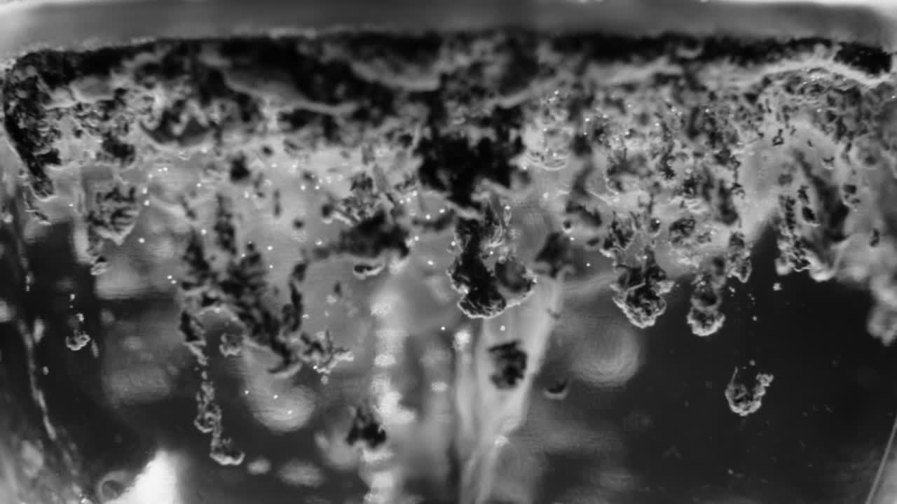 Microscopic View of Crystal Growth or Biological Sample