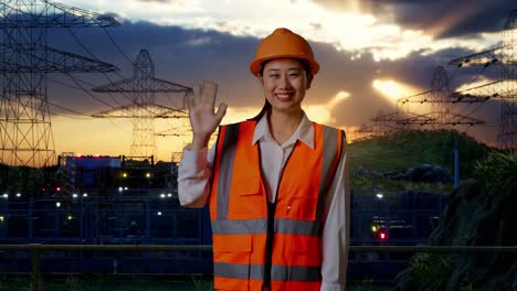 female engineer at power plant